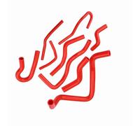 KIMISS 9pcs Silicone Auto Radiator Hose Kit Durable Water Temperature for D15 D16 SOHC EG/EK 1992-2000 (Red)