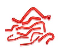 KIMISS 9Pcs Silicone Car Radiator Hose Kit for D15 D16 SOHC EG/EK 1992-2000 (Red)