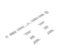 KIMISS AC Control Button Cover Trim for Sport 2014-2017 - 13Pcs Aluminum Alloy Air Conditioning Decor