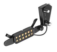 KIMISS Acoustic Guitar Electric Transducer Soundhole Pickup with Volume Control, Clamp/Holder-On Preamplifier for Steel String Folk Guitars - Includes Connection Cable (Black)