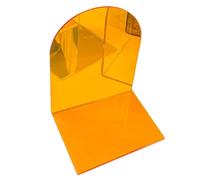 KIMISS Acrylic Acrylic Bookends Book Ends Clear Desk Bookends, 1 Pair of Heavy Duty, Non-Slip, L Shaped Decorative Book Ends, Transparent for Office and Use (Orange)