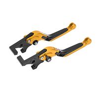 KIMISS Adjustable Brake Clutch Levers Extendable Replacement for Xmax 250 XMAX300 XMAX400 - High Durability Alloy - Automotive/Motorcycle & Powersports/Parts/Controls/Levers/Brake (Gold)