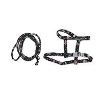 KIMISS Adjustable Cat Harness and Leash Set - Japanese Style, Comfortable & Escape Proof for Small to Medium Cats, Lightweight Floral Design for Walking (S)