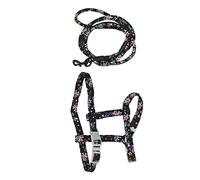 KIMISS Adjustable Cat Harness and Leash Set - Japanese Style, Comfortable & Escape Proof for Small to Medium Cats, Lightweight Floral Design for Walking (M)