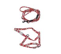 KIMISS Adjustable Cat Harness and Leash Set - Japanese Style, Comfortable & Escape Proof for Small to Medium Cats, Lightweight Floral Design for Walking (M)