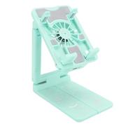 KIMISS Adjustable Cell Phone Cooler Stand for Mobile Gaming & Live Streaming - RGB Lights, Fast Cooling Fan, Compatible with 62mm-80mm Phones (Green)