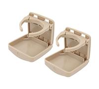 KIMISS Adjustable Drink Holder, 2pcs Foldable Car Cup Holder Vehicle Door Drink Holder with Screws for Marine Suv Van Boat (Beige) HF-PAB))