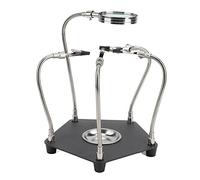 KIMISS Adjustable Helping Hands Magnifier with Magnifying Glass for Working - Soldering Holder Solder Fixture Welding Helping Hands - Heavy Base Auxiliary Clamp for Soldering, Assembly