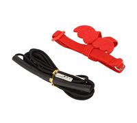 KIMISS Adjustable Pet Bird Harness Leash Lightweight Bird Flying Harness Traction Rope for Alexandrine Scarlet Keck Mini Macaw - Anti-Bite Elastic Strap (Red)