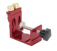 KIMISS Adjustable Pocket Hole Jig Kit - Aluminum Alloy Dowel Drill Guide for Woodworking, Ideal for Creating Flush & Angled Joints with Compact Design