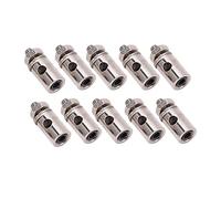 KIMISS Adjustable Pushrod Connector Linkage for RC Airplanes - 10Pcs Metal Stopper for 1.8mm-2.1mm Steel Wire