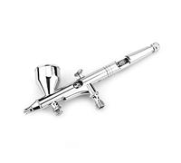 KIMISS Air Brush Kit for Cake Decorating Makeup Nail Art - 0.2MM Gravity Feed Dual Action Airbrush for Artist Painting - Dual Action Kit