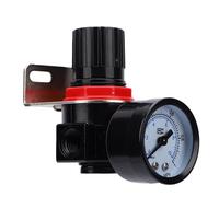 KIMISS Air Compressor Regulator Pressure Gauge Air Pressure Regulator Compressor Control Valve 1/4in PT 0-0.9MPa 7-130Psi 19.4SCFM with Rotation Knob for Automotive Garage Pneuma
