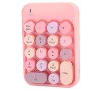 KIMISS AK18 2.4G Wireless Numeric Keyboard, Chocolate Keycap, Game Direction Switching, Suitable for & IOS Systems (Pink)