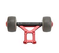 KIMISS Alloy Center Driveshaft High Speed Support Set for RC Head Up Wheel High Accuracy Design Excellent Load Bearing Capacity RC Car Parts for 1:8 Kraton Wheelie Bar Set Front (Red)