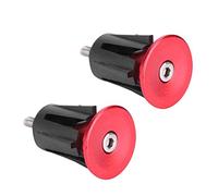 KIMISS Aluminum Alloy Handlebar End Plugs for Mountain & Road Bikes, Green Bicycle Bar Caps with Lightweight Design (Red)