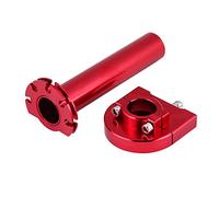 KIMISS Aluminum Alloy Motorcycle Universal Throttle Twist Grips,7/8" 22mm Handlebar Throttle Twist Grips Accelerator for Motorcycle Scooter Dirt Bike (Red)//pit bike throttle