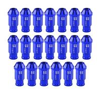 KIMISS Aluminum Car Tire Screw, 20Pcs Wheel Nuts Secure Racing Wheel Nut M12X1.5 (Blue)//m12x1.5 wheel nuts