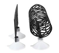 KIMISS Aquarium Decor - Fish Bed Tunnel Safe Small Hole Hollow Fish Hideout Resting Tube with Suction Cup for Tank Aquarium - Betta Accessories (Black)