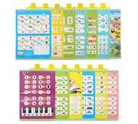 KIMISS Arabic English Electronic E Onal Book for Toddlers - Interactive Reading with Songs, Drawing Board & Bilingual Content for Kindergarten Learning