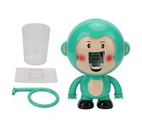 KIMISS Automatic Toothpaste Dispenser Wall Mounted for Kids Bathroom - Cute Cartoon Monkey Design with Hands Free Operation and Clear Cup for Easy Use and Cleanliness