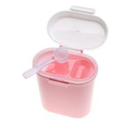 KIMISS Baby Milk Powder, Dispensers Box Dispenser Plastic Portable Formula Food Kids Snack Fruit Storage Container Large Capacity Size Pink Candy (L)