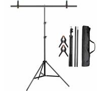 KIMISS Backdrop Stand Background Support Stand Photography Stand Heavy Duty Adjustable Height 5kg Capacity with Premium Iron Pipe for Studio Video Office (2x2m/2.19x2.19yd Without Backdrop)