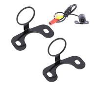 KIMISS Backup Camera Mount Rear Camera Bracket Car Rearview Holder Universal Adjustable 304 Stainless Steel 13mm Screw Holes with Adhesive for Car Backup (Small Mount)
