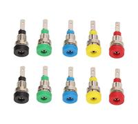 KIMISS Banana Socket 2mm Brass Safe 5 Colors Panel Mount Binding Post for Electronics Ships RVs & Amplifier Terminal Connector