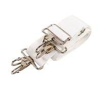 KIMISS Bass Drum Strap - Soft Nylon Elastic Adjustable Double Shoulder Belt for Comfortable Bass Drum Playing - Ergonomic Design in White