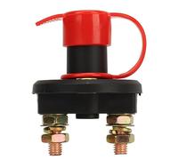 KIMISS Battery Disconnect Switch, DC 12V 24V Power Isolator Cut Off Switch with 2 Power Off Switches 4 Brass Terminals, for Car RV Boat Marine Motorhome