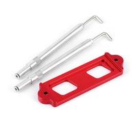 KIMISS Battery Tie Down Kit Heavy Duty Aluminum Alloy Car Holder Secure Mount Bracket with Hooks for CRX Integra RSX 1988 2015 (Red)