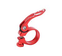 KIMISS Bike Seatpost Clamp Quick Release Aluminum Alloy 34.9mm, Lightweight & Stylish, Ergonomic Design for Easy Installation (Red)