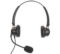 KIMISS Binaural Headset with Aluminum Shell, Noise Canceling Mic, and o Control for Business, Call Centers, and Online Courses