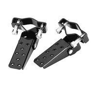 KIMISS Black Metal Universal Motorcycle Foot Pegs, Slim Design, Comfortable, Direct Replacement, No Modification Required