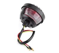 KIMISS Black Round Tail Brake Light for Bobber Chopper Scooters ATV