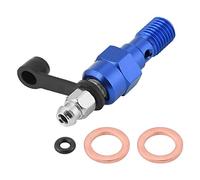 KIMISS Bleed Screw M10 * 1.25mm Motorcycle Brake Master Cylinder Bleed Screw Universal Aluminum Nipple Banjo Bolt with 2Pcs Washers & O-ring Kit(Blue)