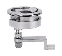 KIMISS Boat Cam Latch Boat Latch Recessed Round Flush Pull Slam Lock Marine Grade 316 Stainless Steel Hand Polished Surface with Pull Handle Lock for Yacht Deck Locker (Half Bowl Version)