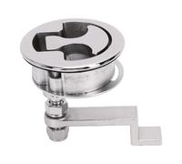 KIMISS Boat Cam Latch Boat Latch Recessed Round Flush Pull Slam Lock Marine Grade 316 Stainless Steel Hand Polished Surface with Pull Handle Lock for Yacht Deck Locker (Cushion Version)