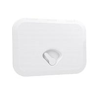KIMISS Boat Deck Cover, 14.76x10.63in Low Profile ABS Plastic Marine Lid with Non Slip Surface and Rubber Sealing, for Sailboats Yachts Bass Boats RVs Camping Vehicles (White)