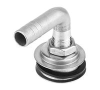 KIMISS Boat Gas Tank Vent 90° Stainless Steel Marine | Flush Mount Fuel Vent for 5/8" Hose, Universal Boat Hardware, Silver Fuel Tank Accessory