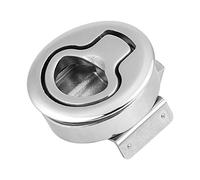 KIMISS Boat Latch Lock 2 Inch 316 Stainless Steel Round Panel Deck Boat Floor Locker Hatch Lift Flush Ring Pull Handle Boat Hatch Lock for RV Marine Boat Drawer Cupboard Cabinet Boat Caravan 50mm