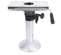 KIMISS Boat Seat Pedestal with Slide, for Marine/Yacht/Dock, 17-24in Adjustable Height, Aluminium Alloy Chair Base, Lifting Mount for Fishing Boat Deck