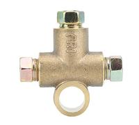 KIMISS Brake Pipe Tee Brass Pipe Fitting Connector 3 Way T-Shape Brake M10 Tee with 3 Male Nuts Short Union M10 3/16in Pipe 10mm T Short Union Metric Short Connector with 3 Male Nuts
