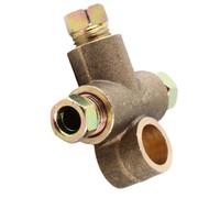 KIMISS Brake Pipe Tee Brass Pipe Fitting Connector 3 Way T-Shape Brake M10 Tee with 3 Male Nuts Short Union M10 3/16in Pipe 10mm T Short Union Metric Short Connector with 3 Male Nuts