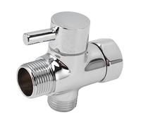 KIMISS Brass 3 Way Shower Arm Diverter Valve - Water Separator Tee Adapter with 7/8" Outlet & 1/2" Inlet for Handheld Showers