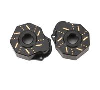 KIMISS Brass Steering Knuckle Covers for RC Crawler, 2PCS Front & Rear Black Coating Upgrade Parts