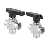 KIMISS BSPP 3 Way Ball Valve, High Pressure Durable (BSPP1/4)