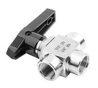 KIMISS BSPP 3 Way Ball Valve, High Pressure Durable (BSPP3/8“)