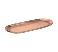 KIMISS Candle Tool Tray, Stainless Steel Oval Storage Tray Large 430 Aromatherapy Small Copper Large for Candles Kits Therapy Fruit Snacks 23 X 9.5cm / 9.1 3.7in (Large retro red and copper)